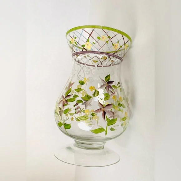 Tracy Porter Pedestal Vase Vintage Hand-Painted - Picture 4 of 4